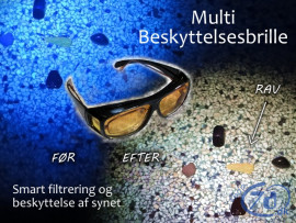 Multi Beskyttelsesbrille - Perfekt ved UV inspektion, ravjagt, modlys...
