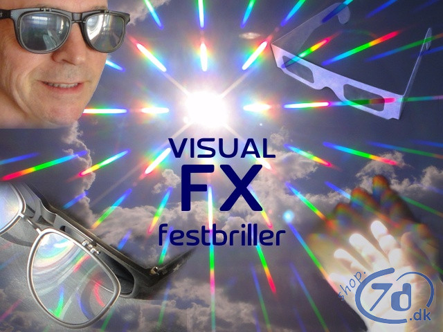 VISUAL FX festbriller - Få psykedelisk syn med smukke effekter og farver