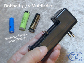 Dobbelt Multi Lader med automatik - Oplader alle 3,7 V batterier