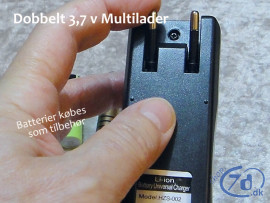 Dobbelt Multi Lader med automatik - Oplader alle 3,7 V batterier