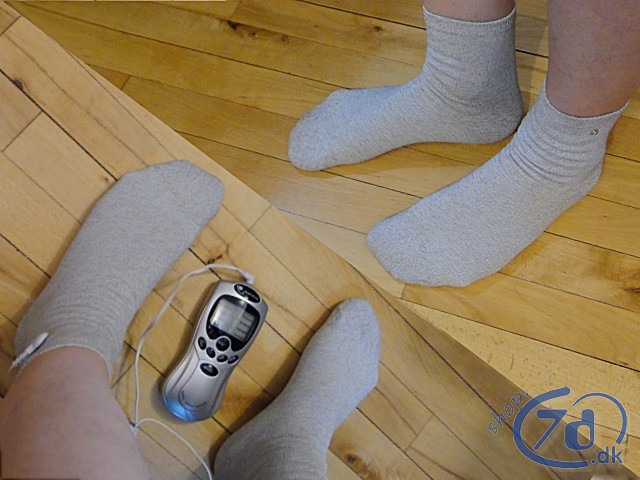Antistatiske terapi strømper med stik til TENS - EMS - Earthing
